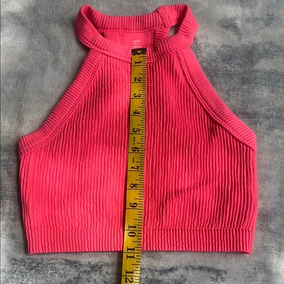 Aerie Pink Ribbed Sleeveless Crop Tank Top - Picture 5 of 6